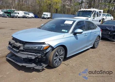 2022 Honda Civic Ex z USA, uszkodzony, nr VIN 2HGFE1F72NH318356